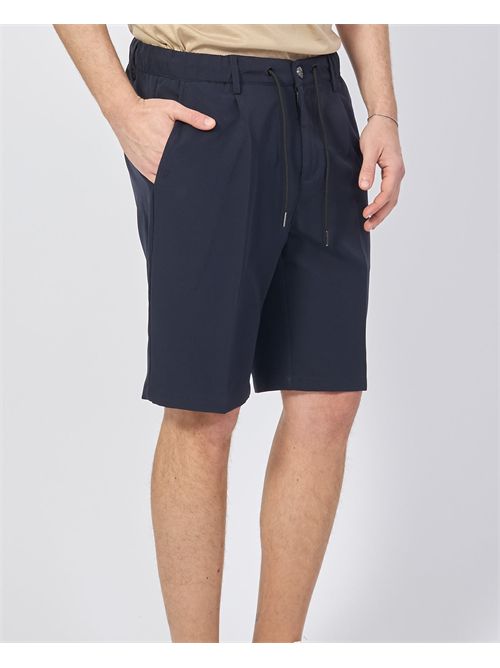 Yes Zee men's blue bermuda shorts with elastic YES ZEE | P780-EW000710